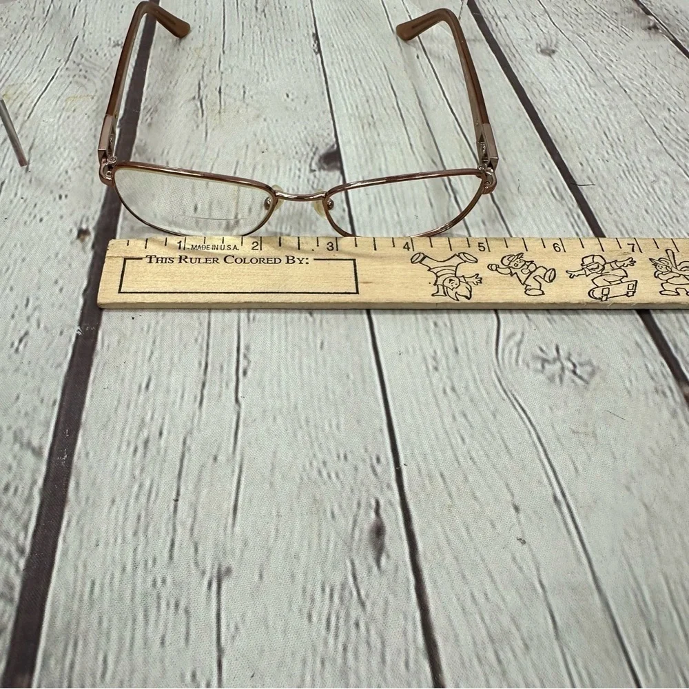 vtg Versace Women's Glasses frames only in case designer rose gold color